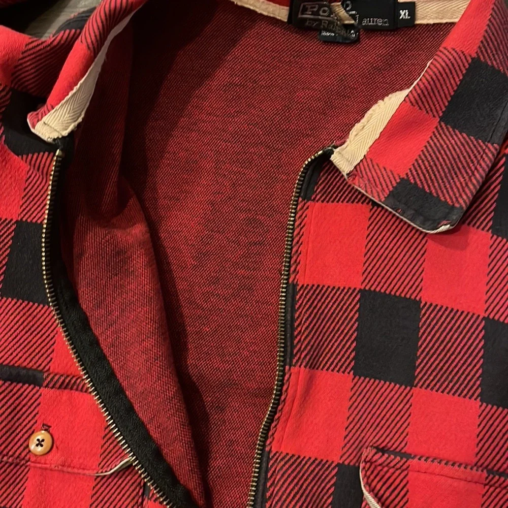 Polo Ralph Lauren Sportsman Buffalo Plaid Made in USA Shirt long sleeve Mens XL